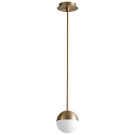 Mondo Single-Light 6" Globe Pendant - Aged Brass