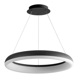 Roswell Single-Light LED 24" Pendant - Black