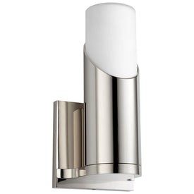 Ellipse Single-Light Wall Sconce with Glass Shade - Polished Nickel