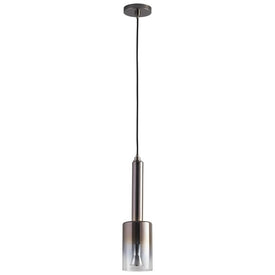 Spindle Single-Light LED Mini Pendant with Coffee Ombre Glass Shade