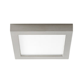 Altair Single-Light 7" LED Square Flush Mount Ceiling Fixture - Satin Nickel