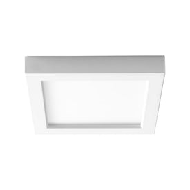 Altair Single-Light 7" LED Square Flush Mount Ceiling Fixture - White