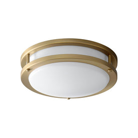 Oracle Single-Light LED 10.5" Flush Mount Ceiling Fixture - Aged Brass