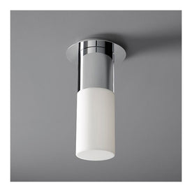Pilar Single-Light Large LED Flush Mount Ceiling Fixture with Acrylic Shade - Polished Chrome