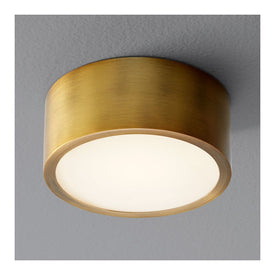 Peepers Single-Light 4.75" Flush Mount Ceiling Fixture - Aged Brass