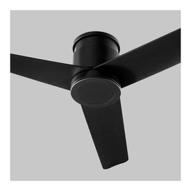 Adora 52" Three-Blade Indoor/Outdoor Hugger Ceiling Fan - Black