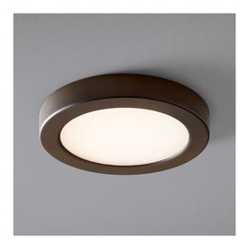 Elite Single-Light 7" LED Flush Mount Ceiling Fixture - Oiled Bronze