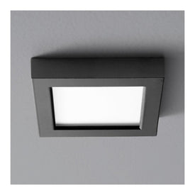 Altair Single-Light 5" LED Square Flush Mount Ceiling Fixture - Black