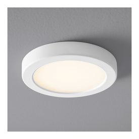 Elite Single-Light 7" LED Flush Mount Ceiling Fixture - White