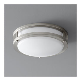 Oracle Single-Light LED 10.5" Flush Mount Ceiling Fixture - Satin Nickel