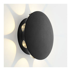 Rickie Eight-Light LED Outdoor Wall Sconce - Black
