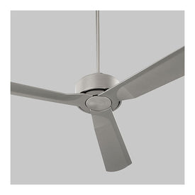 Solis Three-Blade indoor/Outdoor Fan - Satin Nickel