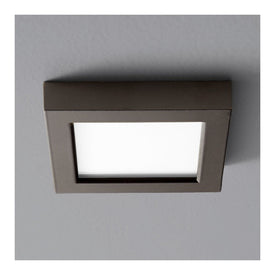 Altair Single-Light 5" LED Square Flush Mount Ceiling Fixture - Oiled Bronze
