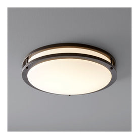 Oracle Single-Light LED 17.75" Flush Mount Ceiling Fixture - Oiled Bronze