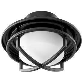 Fleet Single-Light LED Ceiling Fan Cage Light Kit - Black