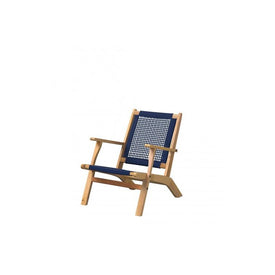 Vega Natural Stain Outdoor Chair - Navy Blue