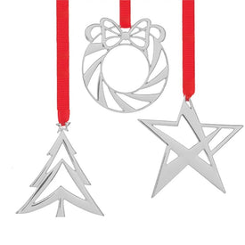 Mini Ornaments Star, Wreath and Tree