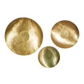 Gold Metal Contemporary Wall Decor Set of 3