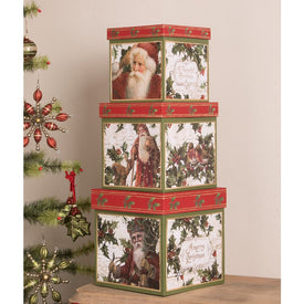 Holly Boxes Set of 3