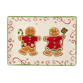 Holiday Magic Gingerbread 14" x 10" Rectangular Platter