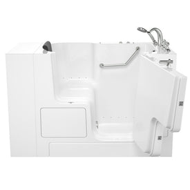 Gelcoat Premium Series 32" L x 52" W Walk-in Air Spa Tub with Right-Hand Drain and Faucet