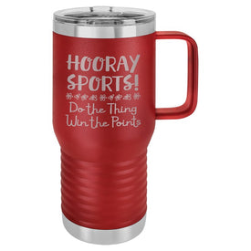 Hooray Sports! Maroon Insulated Travel Mug and Slider Lid