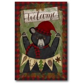 Welcome Bear Gallery-Wrapped Canvas Wall Art