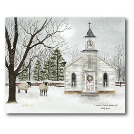 Christmas Chapel Gallery-Wrapped Canvas Wall Art