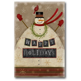Snowman Happy Holidays Gallery-Wrapped Canvas Wall Art