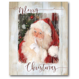 Santa Merry Christmas Gallery-Wrapped Canvas Wall Art