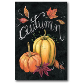 Autumn Harvest I Gold Pumpkin Gallery-Wrapped Canvas Wall Art