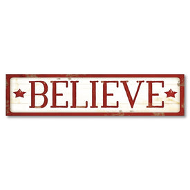 Believe Wood Panel Porch Sign Wall Decor