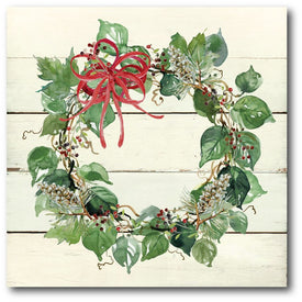 Christmas Wreath Gallery-Wrapped Canvas Wall Art