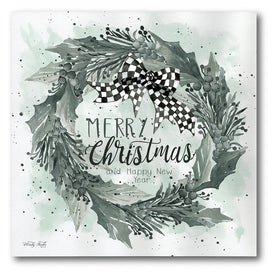 Merry Christmas and Happy New Year Gallery-Wrapped Canvas Wall Art