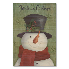 Top Hat Snowman Wood Wall Sign