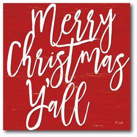 Merry Christmas Y'all Gallery-Wrapped Canvas Wall Art