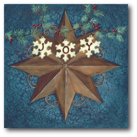 Star With Holly Wood Wall Sign