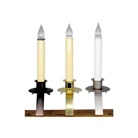 Cambridge Bracket Electric Pewter Window Candles with Sensor Set of 4