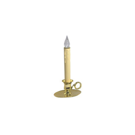 Williamsburg LED Battery-Operated Brass Window Candles with Sensor Set of 4