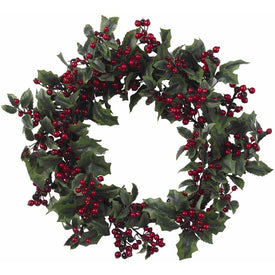 24" Holly Berry Wreath