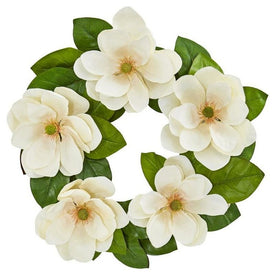23" Artificial Magnolia Wreath