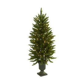 4' Pre-Lit Artificial Christmas Tree with Urn and Clear Lights