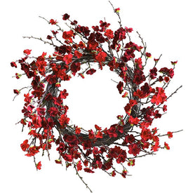 24" Plum Blossom Wreath