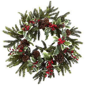 22" Holly Berry Wreath