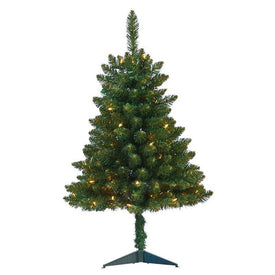 3' Pre-Lit Artificial Northern Rocky Spruce Christmas Tree with 50 Clear Lights