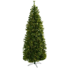 7.5' Pre-Lit Artificial Cashmere Slim Christmas Tree with Clear Lights