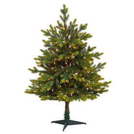 3' Pre-Lit Artificial North Carolina Fir Christmas Tree with 150 Clear Lights