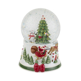 Christmas Tree Rudolph Snow Globe