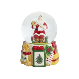 Christmas Tree Musical Santa Snow Globe Plays Jingle Bells