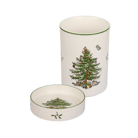 Christmas Tree Two-Piece Wine Chiller & Coaster Set